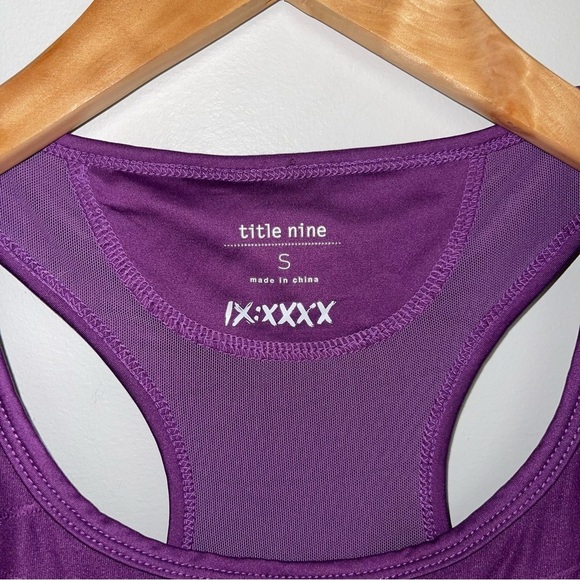 Title Nine Tankini Top Women's Size Small Purple Racerback Tank Textured IX:XXXX - Picture 7 of 8